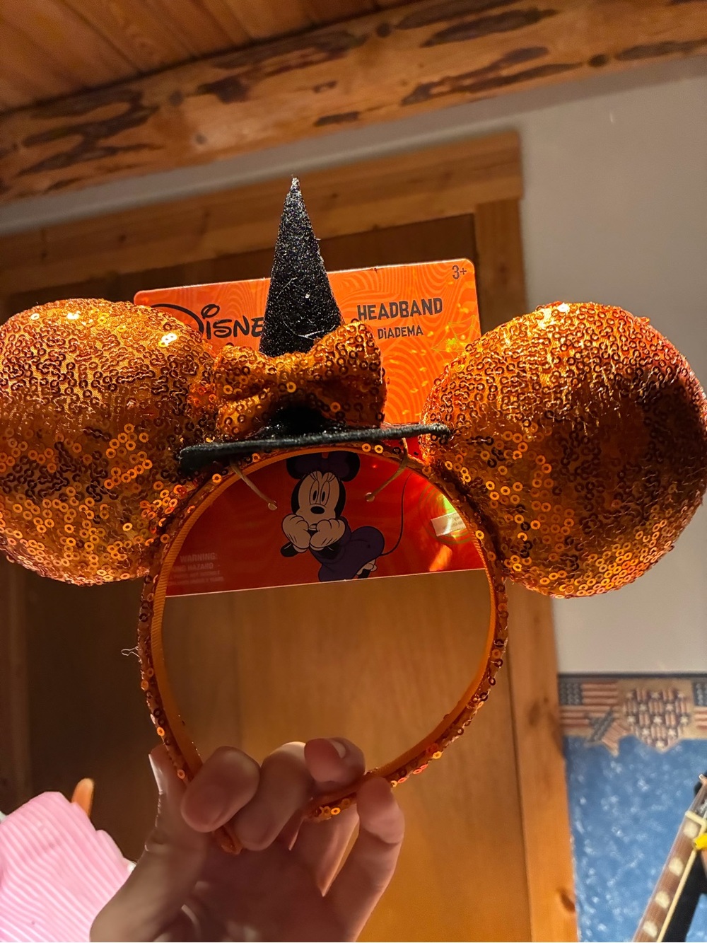NWT Disney Mickey Mouse Halloween Sequined Witch Ears